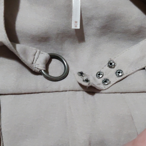 Free People grey surplice sleeveless top w choker - Picture 6 of 7